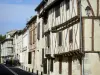 Nérac - Fachadas de casas de entramado de la calle Séderie