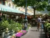 Nice - Famous flower market on Saleya court in the old town