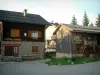 Notre-Dame-de-Bellecombe - Wooden chalet and houses of the ski resort (Arly valley)