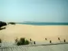 Paesaggi della Gironda - Spiaggia di sabbia che si affaccia sul mare e sulla Dune du Pyla