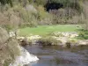 Paisajes de Alto Loira - Gargantas de Allier: el río Allier atravesando un paisaje verde y boscoso