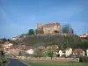 Paisajes de Alto Loira - Castillo de Paulhac dominando las casas del pueblo