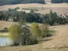 Paisajes de Gascuña - Cuerpo de agua, árboles y campos