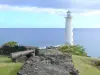 Paisajes de Guadalupe - Old Fort y el faro en la isla de Basse - Terre, con vistas al mar