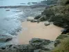 Paisajes del litoral de Loira Atlántico - Creek, las rocas y el mar (Océano Atlántico)