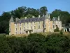 Paisajes de Sarthe - El Castillo de la flota rodeada de vegetación, la ciudad de Lavenay