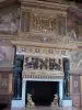 Palace of Fontainebleau - Interior of  the Palace of Fontainebleau: State Apartments: Ballroom and fireplace