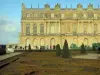 Palace of Versailles - Façade of the castle and parterre du Midi (castle park)