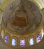 Paray-le-Monial - Dentro de la Basílica del Sagrado Corazón (románica): fresco
