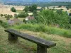 Paysages de Bourgogne - Banc avec vue sur le Nivernais