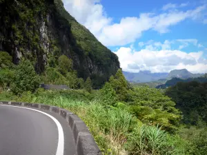 Paysages de La Réunion - Route de Salazie bordée de paysages verdoyants