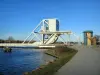 Pegasus Bridge - Bénouville bridge (copy of the Pegasus Bridge) and the River Orne