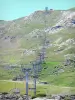 La Pierre Saint-Martin - Chairlift (ski lift) of the Pyrenean ski resort in the spring