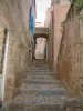 Pigna - Las calles empedradas bordeadas de casas dio un paso (en Balagne)