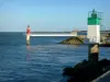 Pointe de Grave - Balises de Port-Bloc et estuaire de la Gironde