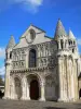 Poitiers - Notre-Dame-la-Grande church of Romanesque style and its carved facade
