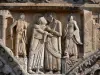 Poitiers - Notre-Dame-la-Grande church of Romanesque style: sculptures of the facade