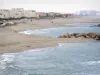 Port-Barcarès - Playa de arena de la localidad y el Mediterráneo
