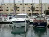 Port-Barcarès - Marina del barco y la construcción de la estación
