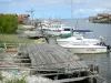 Porto de Larros - Vista do porto e seus barcos ancorados
