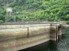 Presa de Chastang - Presa hidroeléctrica y el depósito de agua aguas arriba