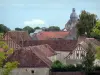 Provins - Roofs of houses in the upper town and dome of the Saint-Quiriace collegiate church in background