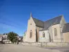 Quarré-les-Tombes - St. George's Church surrounded by Merovingian sarcophagi