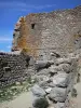 Quéribus castle - Remains of the fortress