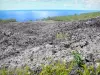 Réunion National Park - Lava road: volcanic flow overlooking the Indian Ocean