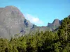 Réunion National Park - View of the Taïbit pass and Grand Bénare from the Cilaos cirque
