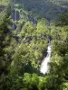 Réunion National Park - Salazie cirque: Voile de la Mariée waterfall and its garden