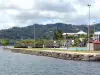 Le Robert - Sports field at the edge of the Atlantic Ocean