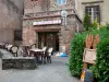 Rodez - Terrace of a restaurant