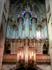 Rodez - Inside Notre-Dame cathedral: organ case