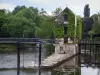 Romorantin-Lanthenay - The Sologne museum, bridges, the River Sauldre, and trees, in Sologne