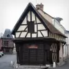 Romorantin-Lanthenay - Golden carroir home to the archaeological museum and Chancellery in background, in Sologne