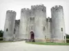 Roquetaillade castle - Towers and keep of the new castle