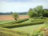 Rosières castle - Gardens of the castle with a view of the surrounding landscape