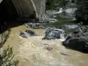 Roya gorges - Bridge spanning the Roya river and cliffs