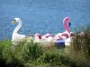 Saint-André - Colosse water park: small pond and paddleboats