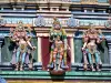 Saint-André - Polychrome statues of the Colosse Tamil temple