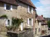 Saint-Benoît-du-Sault - Fachadas de casas en el pueblo (medieval)