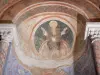Saint-Chef frescoes - Inside the abbey church: Saint-Clément chapel: Roman fresco