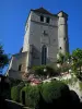 Saint-Cirq-Lapopie - Church of the village, in the Lot valley, in the Quercy
