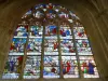 Saint-Florentin - Inside the Saint-Florentin church: stained glass window