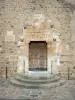Saint-Génis-des-Fontaines church - Old Saint-Genis-des-Fontaines abbey: portal of the Saint-Michel abbey church and its carved lintel