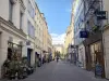 Saint-Germain-en-Laye - Facades and shops of a shopping street in the city