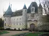 Saint-Germain-de-Livet castle - Residence with a varnished bricks and stones facade (checkerboard) in the Pays d'Auge area