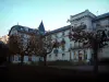 Saint-Gervais-les-Bains - Building of the spa establishment and park with trees (Le Fayet)