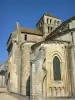 Saint-Jouin-de-Marnes abbey - Poitevin Romanesque church: apse, transept and square tower